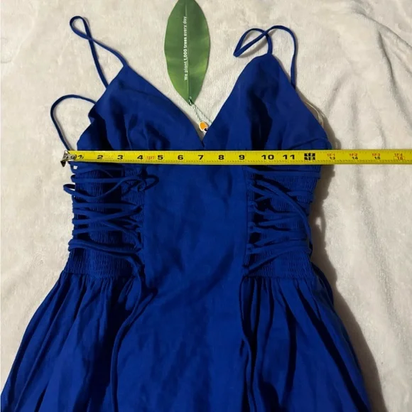 FARM Rio Blue Spaghetti Strap Midi Sundress - Picture 4 of 5